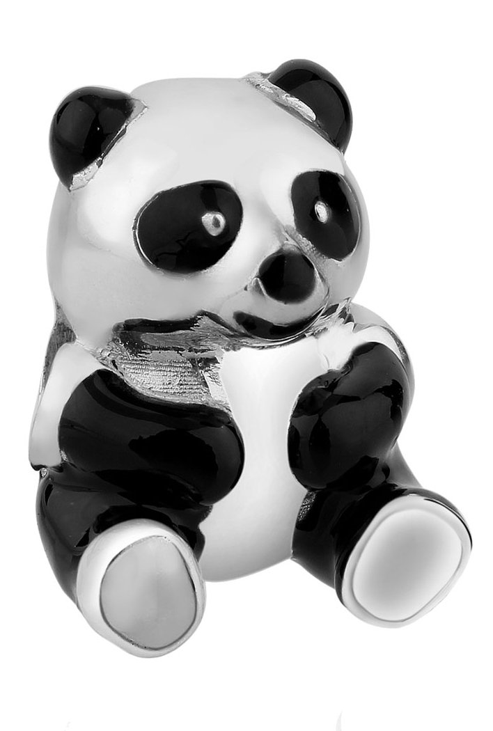 Nenalina Charm with Enamel Black Panda, 925 Sterling Silver, fit Pandora Bracelet, 717508-001