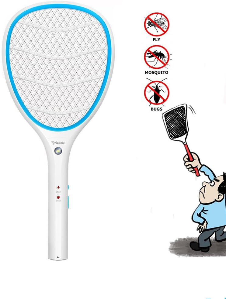 Great Polly USB Rechargeable Electric Bug Zapper Fly Swatter Zap Mosquito Zapper with Lithium Batteries and LED Light to Attract Mosquitoes best for Indoor and Outdoor