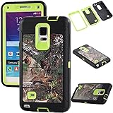 Kecko Defender Series Realtree Camo Full Body Armor Protective Silicon Case Cover with Built-in Screen Protector for Samsung Galaxy Note 4 - Forest Green