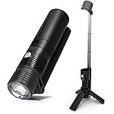 Telescopic Camping Light, Portable Rechargeable Camping Lantern, Outdoor Adventure Emergency Flashlight, Waterproof LED Camp Lamp with Magnetic (Black)