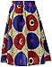 Aikaplus Womens African Print Skirt Flared Skirt Multisize A Line Skirt (XX-Large, Color B)