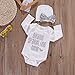2Pcs Sequins Newborn Baby Girls Bodysuit Romper Jumpsuit +Hat Outfit Clothes (0-3 Months, Silver)