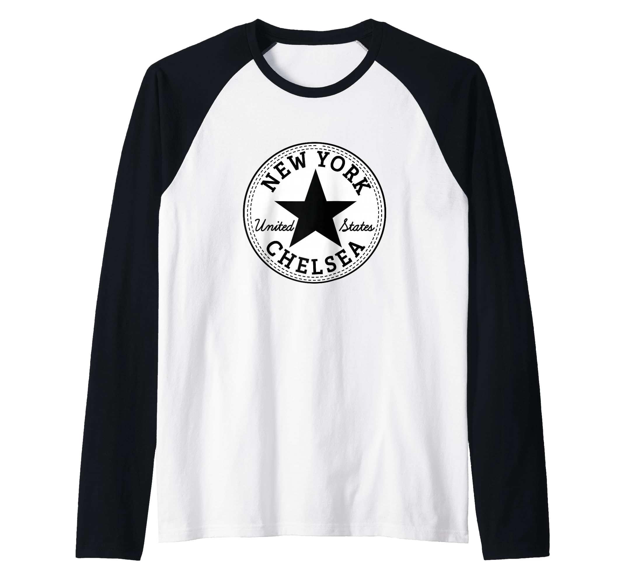 New York City CHELSEA Manhattan NYC United States souvenir Raglan Baseball Tee