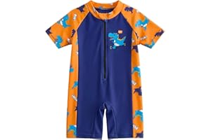 DivingBirds Baby Boys One Piece Swimsuit, Toddles Quick-Dry UV Protection Swimwears 3 Months-3 Years