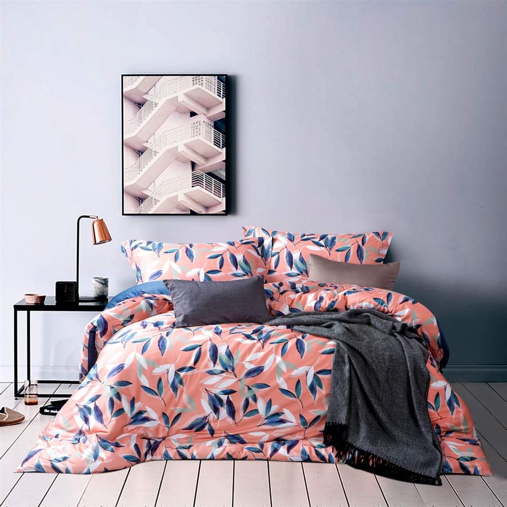 MILDLY Queen Size Duvet Cover with Pillow Shams, Breathable