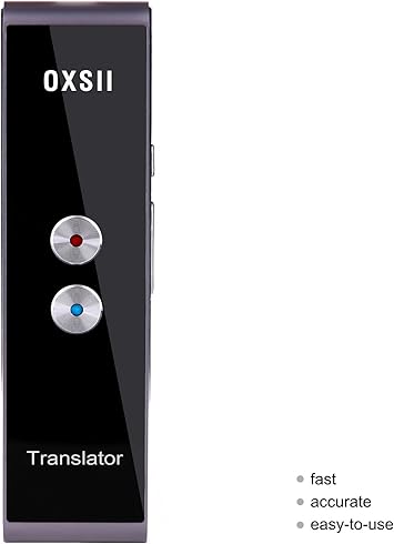 Oxsii T1 Traductor De Voz Inteligente En Tiempo Real Traduccion De Voz Ingles Chino Arabe Portugues Frances Aleman Espanol Ruso Japones 40 Idiomas Para Viajes De Negocios Y Reunion De Compras