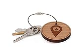 Macau Keychain, Wood Twist Cable Keychain - Small