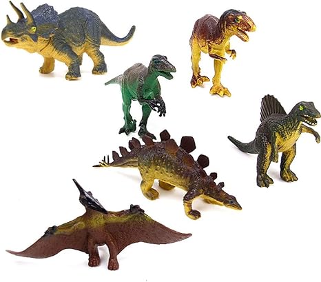 Plastic Dinosaur Set for Kids-Set of 6 PCS