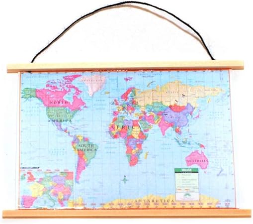 Amazon ミニチュア 壁掛け 世界地図 1 12スケール 3インチ X 2インチ 勉強用 ドールハウスアクセサリー おもちゃ おもちゃ
