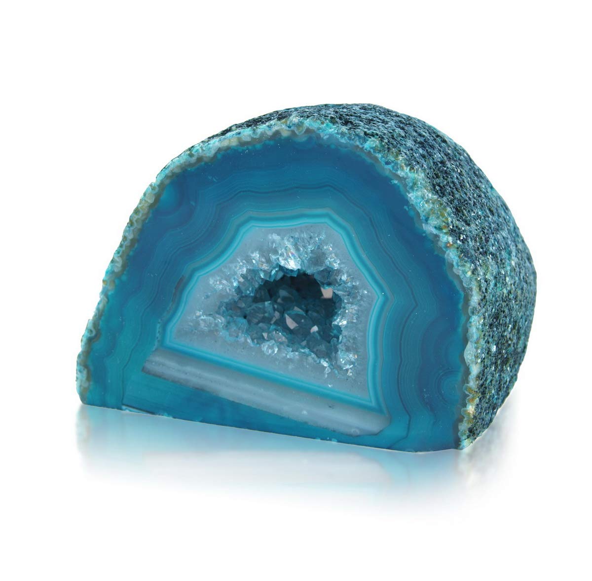 Serafino Brazilian Agate Geode – Natural Healing Crystal for Meditation, Reiki, Home Decor & Spiritual Gifts – Unique Energy Stone