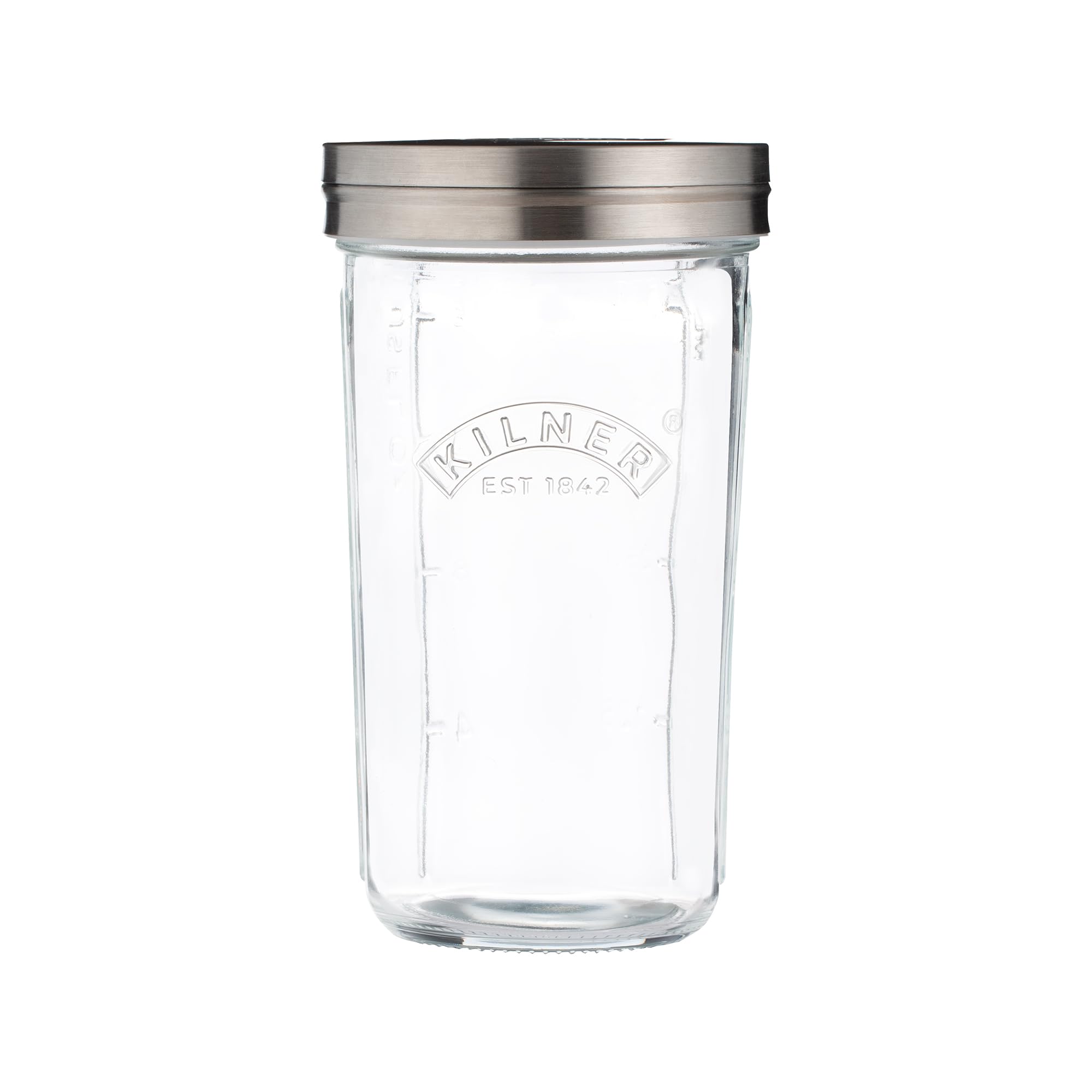 Kilner Sifter Jar Set with 0.5 Litre Glass Jar with Stainless Steel Sieve Cap and Lid Ideal for Sifting Flour, Cocoa Powder and Icing Sugar, Perfect for Baking, Dusting and Finishing Touches
