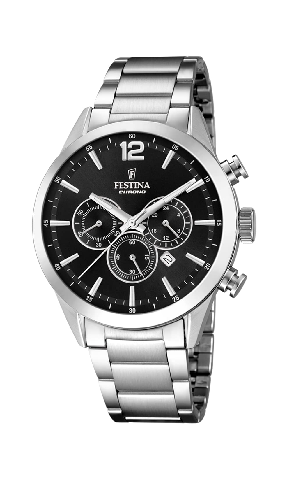 Festina Mens Quartz Watch, Chronograph Display and Stainless Steel Strap F20343/8