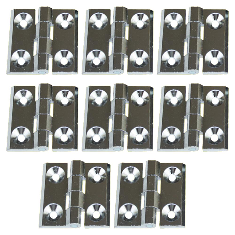 YOFASEN Mini Hinges - Folding Butt Hinges Furniture Hardware Door Hinge Metal Door Butt Hinge, 60 * 60 * 6MM/8 Pcs