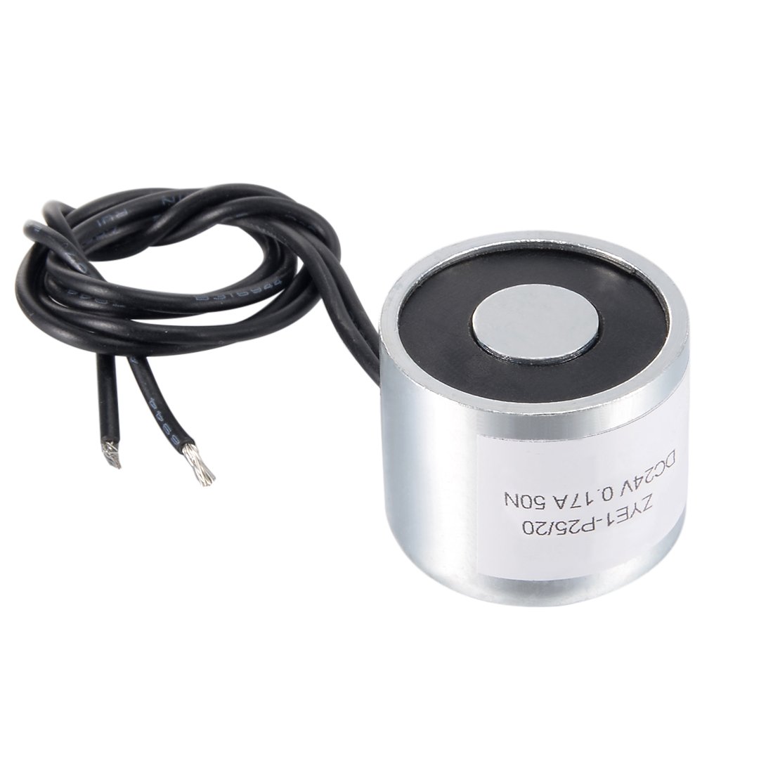 uxcell DC24V 180N Lift Holding Electromagnet Sucking Disc Electric Lifting Magnet Solenoid 34mm x 18mm