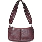 Geelyda Shoulder Purses for Women with 2 Straps, Trendy Studded Small Purse, Women's Handbags Crossbody Shoulder Bag
