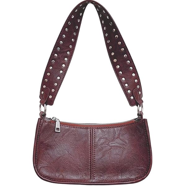Liziblloy Shoulder Bag for Women Trendy Red Purse Small Burgundy