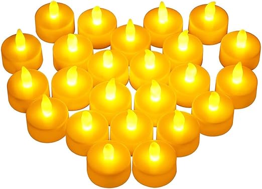 Bougies Led Lot De 24 Bougie Led Electronique A Pile Fausses Bougies Electriques Flamme Vacillante Mini Bougie Led Avec Lumiere Jaune Chaud Bougies A Led Rechargeable Pour Anniversaire Noel Halloween Amazon Fr Luminaires