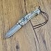 KUBEY Authentic Handmade Damascus Steel Collector Folding Knife,Drop Point Damascus Blade,Straight Sharp Edge,Beautiful Color Shell Handle with Lanyard,6 Inch Overall