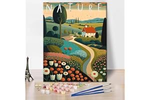 TUMOVO Abstract Paint by Numbers for Adults Beginner Kids Nature Landscape Acrylic Oil Hand Painting Gifts Pre Drawn Canvas for Painting Art Crafts for Home 16"x20"(Frameless)