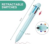 OSDUE 6 PCS 0.5mm 6-in-1 Multicolor Ballpoint Pen Retractable 6 Color view 2