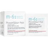 m-61 PowerGlow Peel Exfoliating Facial Peel, 10 Treatments | Glycolic Acid, Salicylic Acid, 1 Minute, 1 Step