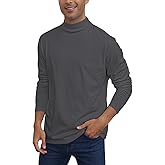 Mens Casual Mock Turtleneck T-Shirts Long Sleeve Thermal Stretchy Pullover Basic Lightweight Undershirt Sweater Tops