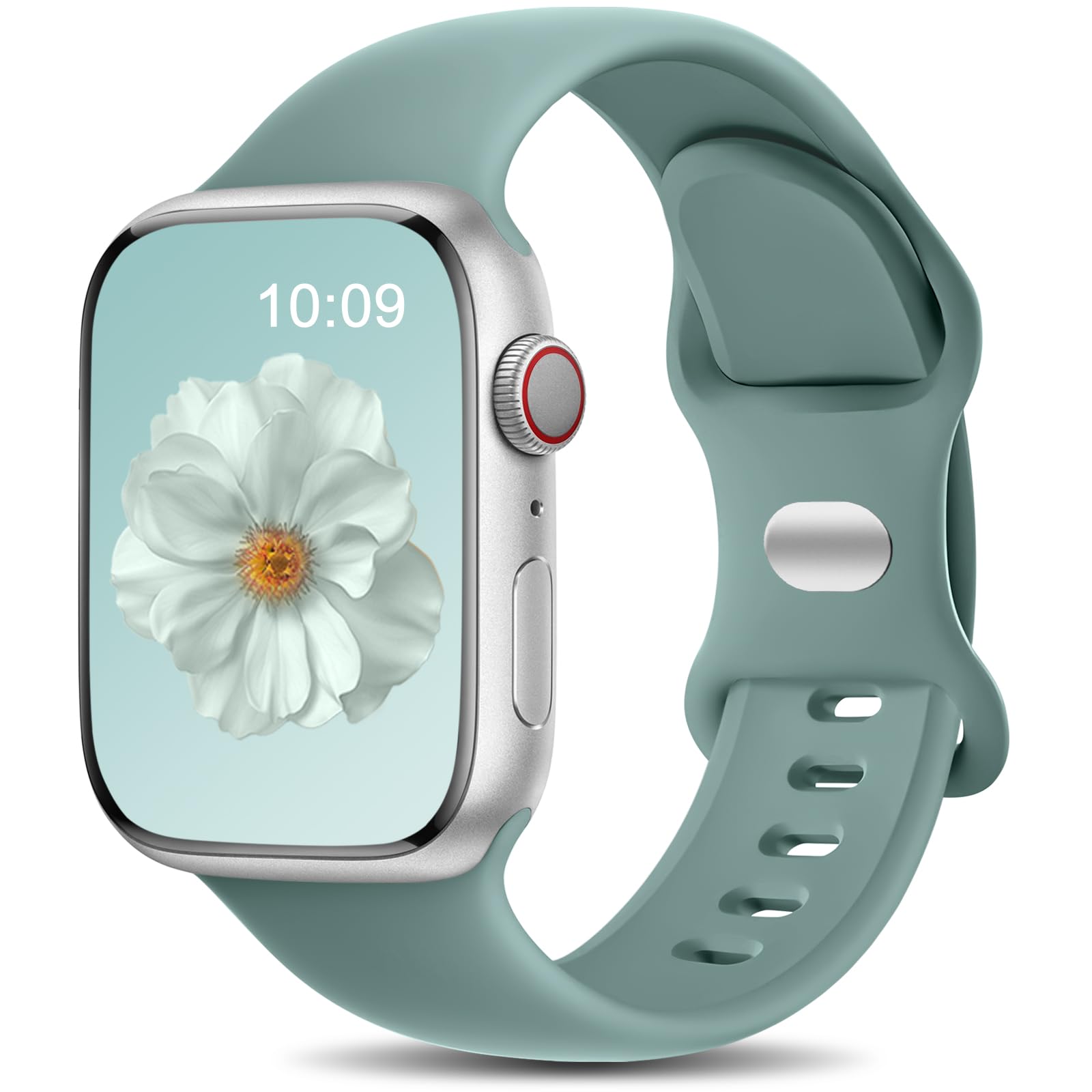 Charlam Compatible with Apple Watch Strap 40mm 41mm 38mm 42mm (Series 10 11) for Women Men, Sport Band Soft Silicone Replacement Straps for iWatch SE Series 11 10 9 8 7 6 5 4 3 2 1 SE 3, Pinegreen