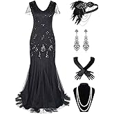 869A - Plus Size 1920s Vintage Fringed Gatsby Sequin Dimand Tassels Flapper Party Cocktail Dress with Accessories