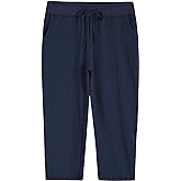Weintee Women's Knit Sweatpants Capri Pants with Pockets