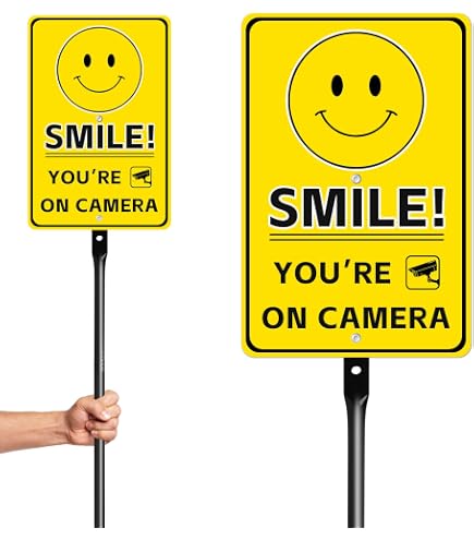 GLO-X Glow-in-the-Dark Video Surveillance Sign - 10" X 7" Commercial Grade Security Sign For Home Or Business - View #4