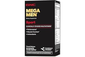 GNC Mega Men Sport Multivitamin | Performance, Muscle Function, and General Health | 90 Count