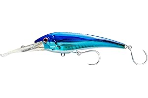 Nomad Design DTX Minnow with Patented Autotune System - Distressed Baitfish Swimming Action, BKK Diablo