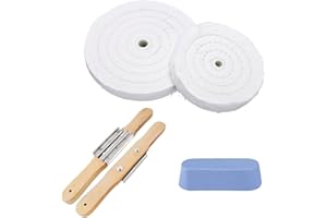 MCJSGSP 15" Buffing Wheel Rake for Compound Cleaning with Buff Rake Metal Plate Replacement (Set)