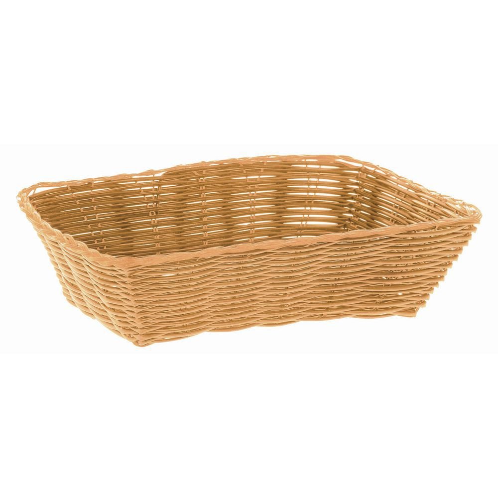 HUBERT Bread Basket Rectangular Natural Woven Plastic 9 3