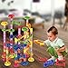 AMOSTING Marble Runs Toy Set, Race Track Railway Maze Toys Construction Child Building Blocks Toys with Glass Marbles,105 Pieces Ball Race Game