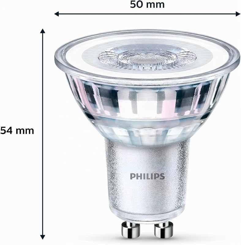 LED Classic GU10 Lampen, 6er-Pack, 50W, Reflektor LED Spots, Kaltweißes Licht, Energiesparend, Nicht Dimmbar