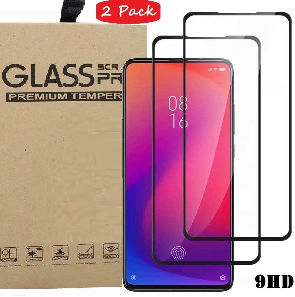FanTing for Xiaomi Poco X2 Screen Protector,[9H Hardness,Full Coverage,No bubbles and fingerprint],Scratch-resistant tempered glass film for Xiaomi Poco X2-Black(2 Pack)