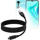 BoxWave Cable Compatible with Infinix Hot 20i - DirectSync - USB 3.0 A to USB 3.1 Type C, USB C Charge and Sync Cable - 6ft - Black