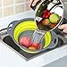 KitchenHero Colander Set - 3 Collapsible Colanders Strainers Set By Comfify, Food-Grade Silicone Fruit Vegetable Baskets Folding Strainers Dishwasher Safe,3 Pack (2 Red 9.7 inches+1 Green 11.5 inches)