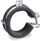 Cushioned Pipe Clamp, Pipe Size 1-1/4 In