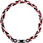 Mikovivi Braided Baseball Necklace, Nylon Tri-Braided Rope Baseball Necklace Baseball Rope Necklaces Tornado Design Sports Necklace Team Gifts for Men Player Softball Fans (Style 3)