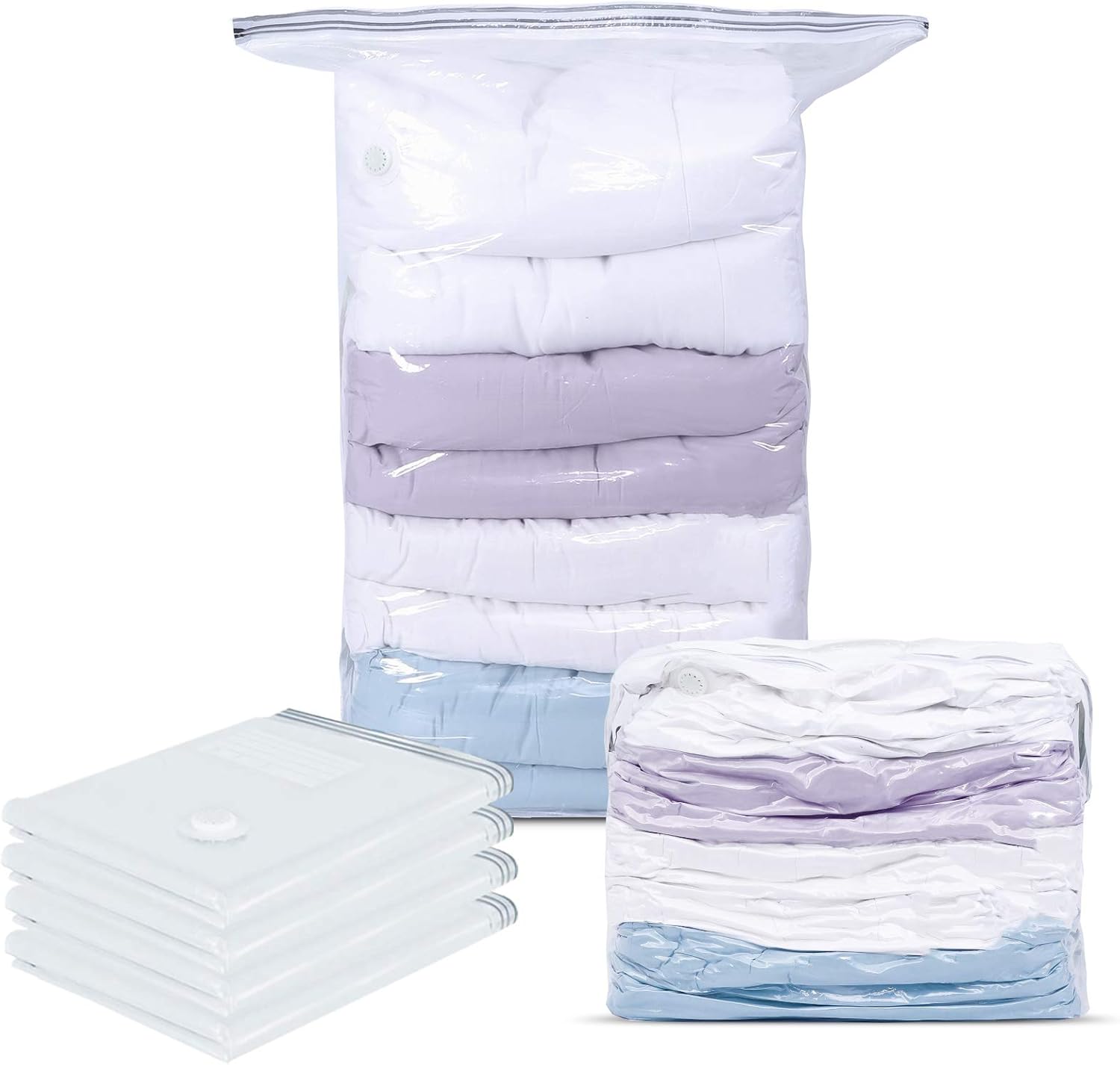 TAILI Extra Large Vacuum Storage Bags Cube 4 Jumbo Reusable Vacuum Pack Bags for Clothes Duvet Travel and Home Comforters Blankets Bedding Compression,Space Saver