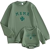 Mommy and Me Matching Outfit Valentine's Day Sweatshirt Pullover Top for Mom, Daughter, Son, Baby, Toddler, Girl, Boy