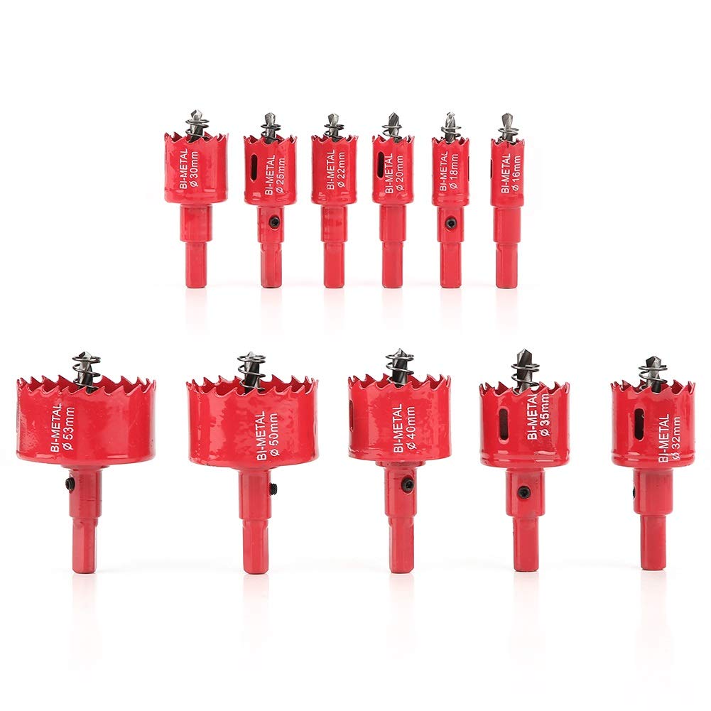 Hole Saw - 11pcs/set 16-53mm M42 High Speed Steel Bi-Metal Holesaw Cutter Hole Saw with Core Drill Bit