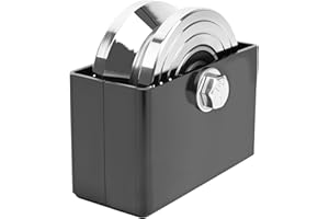 MINDOUB 1-Pack 4" V-Groove Slide Gate Wheel with Welded Bracket Box, Heavy-Duty Solid Double Bearings, for Inverted V-Track Sliding Gates, 1 13/16" Width, 3000 Lbs Capacity (1)