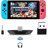 Bluetooth Adapter Compatible with Nintendo Switch/Lite, BT 5.0 Wireless Audio Transmitter with Low Latency USB C to A Convert