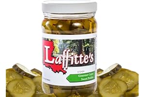 Laffitte's Sweet Hot Cajun Pickle Slices 32 Ounce Jar | Perfect On Your Burgers and Sandwiches | Meats On The Grill | Add A Perfect Crispy Kick To Any Entree (32 Ounce)