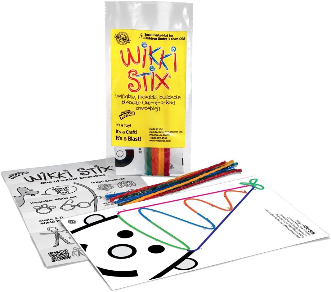WikkiStix 108 Birthday Fun Favors, Pack of 20 Molding & Sculpting Sticks: Toys & Games