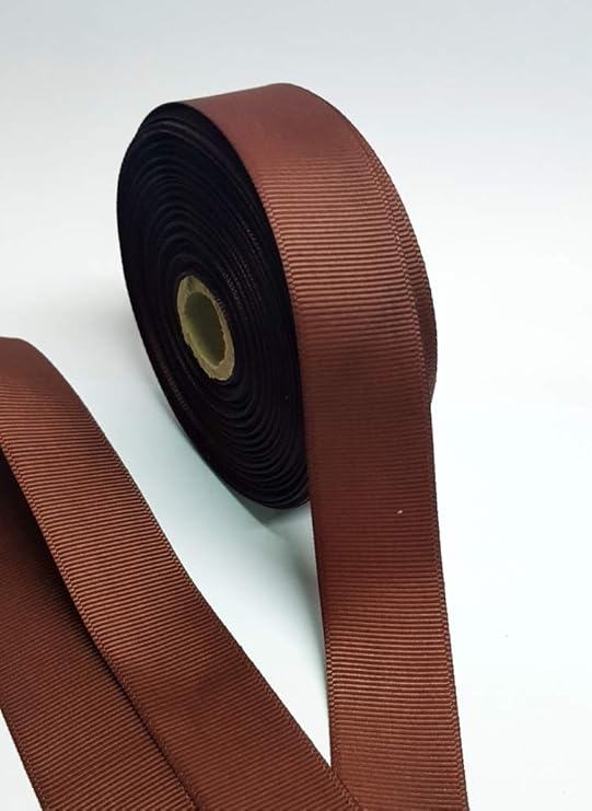 Premier Ribbons 1 Inch Dark Brown Grosgrain Ribbon 20 Meters Roll