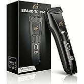 Oty Beard Trimmer for Men Adjustable - Waterproof Cordless Hair Clippers with 20-Length Dial, Stainless Steel Blades, LED Display & Travel Lock - Rechargeable Grooming Kit – Ideal Gift for Men